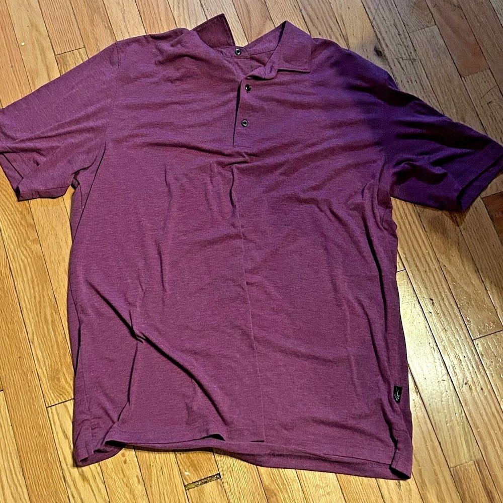 Greg Norman Golf Polo Shirt Mens Size XL Purple Knit Pullover Collared T32-24